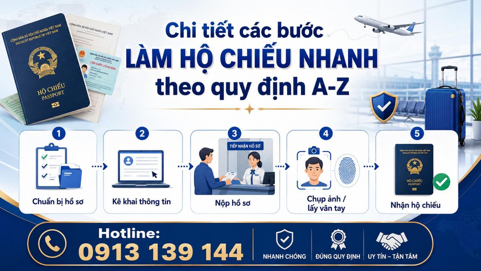Chi tiết các bước làm hộ chiếu nhanh theo quy định A-Z