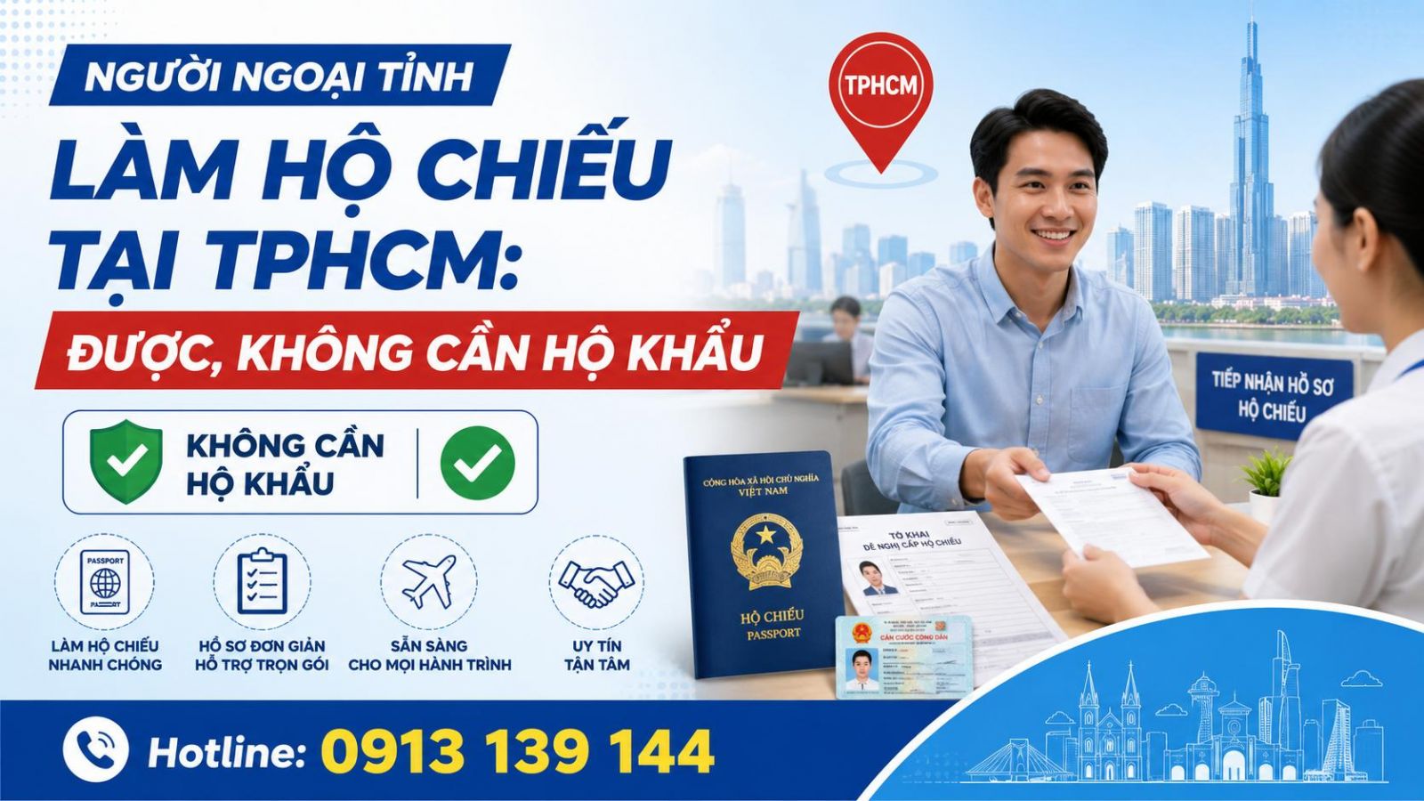 Người Ngoại Tỉnh Làm Hộ Chiếu Tại TPHCM
